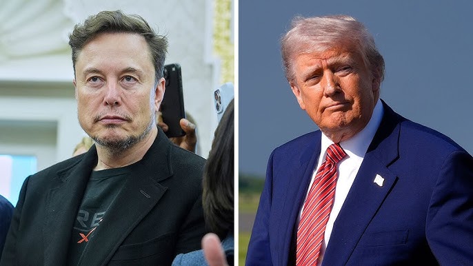 Trump-Musk feud explodes with claim president is in Epstein files - YouTube