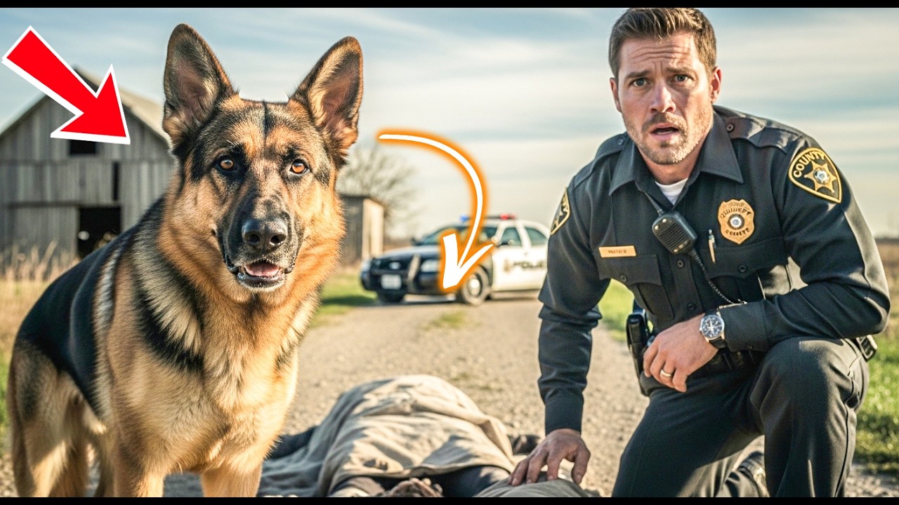 He Tried to Pull the German Shepherd Away But What the Dog Was Standing ...