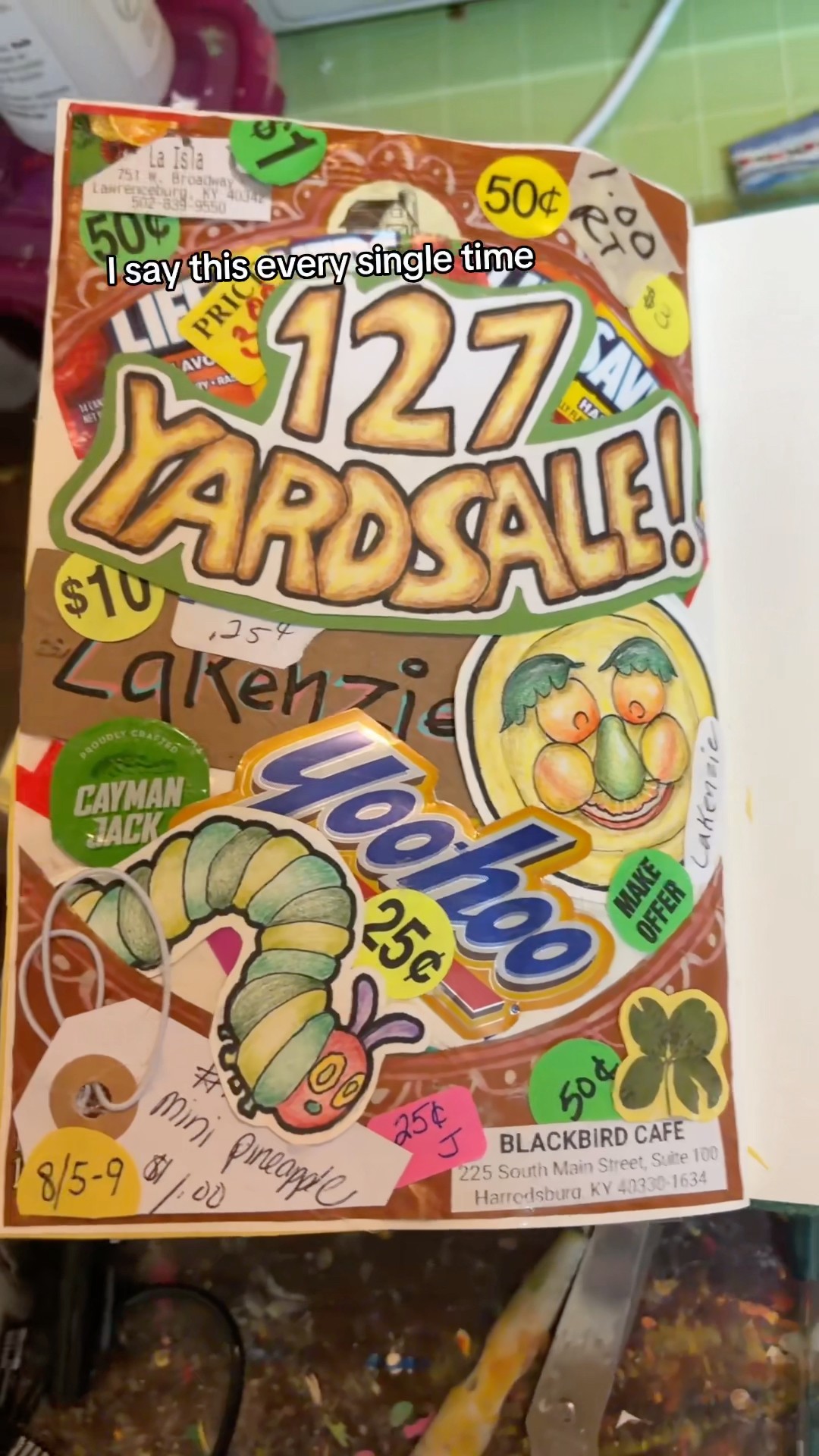 Making a 127 yardsale junk journal entry! #junkjournal #diy - YouTube