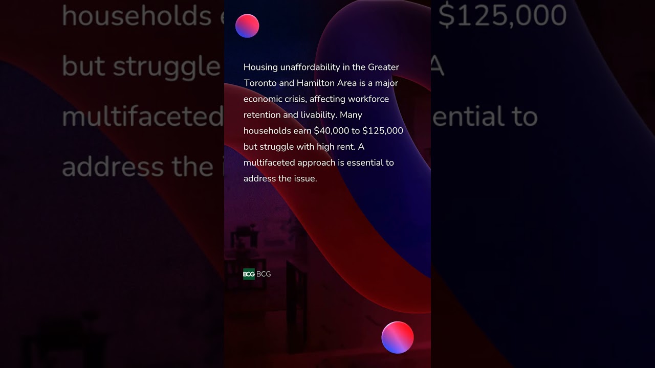 Greater Toronto and Hamilton Area Housing Crisis: Hidden Costs, Bold Solutions