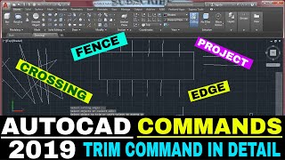 Trim command in autocad all options in detail| AutoCAD trim