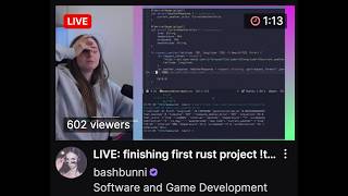 LIVE: finishing first rust project !today