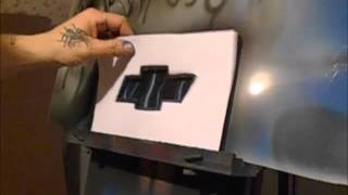 CHEVY BOW TIE IN FLAMES