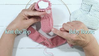 How To Knit The Top Of a Baby Bootie- Noemi Baby Booties