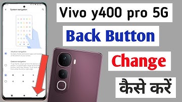 Vivo Y400 Pro 5g Back Button Setting  | How to change navigation button in Vivo Y400 Pro