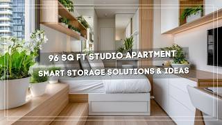 Ultimate 96 sq ft Studio Apartment: Smart Storage Solutions & Ideas!