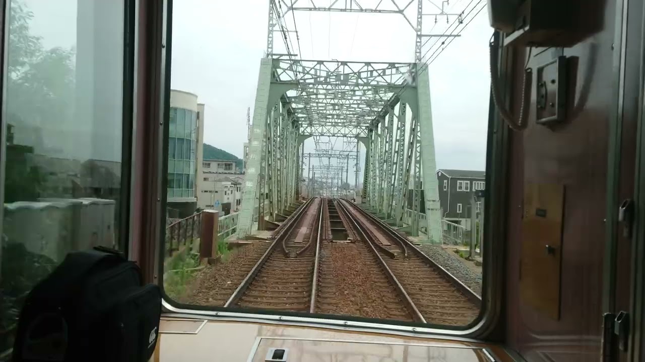 [前面展望]阪急電鉄神戸三宮駅→大阪梅田駅間 8両編成の普通·大阪梅田行きです。