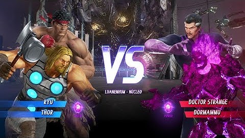 Ryu & Thor vs Doctor Strange & Dormammu (Hardest AI) - Marvel vs Capcom Infinite