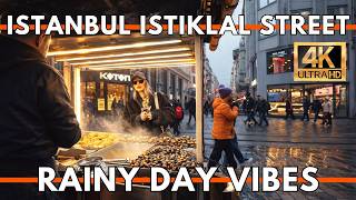 ISTANBUL TURKEY 2026 4K WALKING TOUR | Istiklal Street, Street Food & Light Rainy Day Vibes screenshot 1