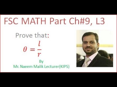 Prove that θ=l/r||Chapter