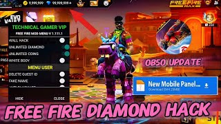 FREE FIRE NEW DIAMOND HACK || FF NEW MODMENU APK ||UNLIMITED DIAMOND SCRIPT