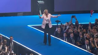 Le Pen takes stage for first major presidential campaign rally | AFP
