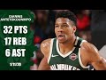 Giannis Antetokounmpo records 32 points, 17 rebounds in Bucks vs. Blazers | 2019-20 NBA Highlights