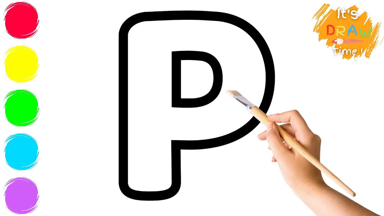 How to Draw with Gouache Drawing Letter P StepByStep Tutorial