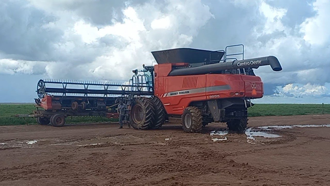 dia de teste colhedeira massey Ferguson 9895