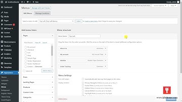 Bacola - Top Left Menu Settings