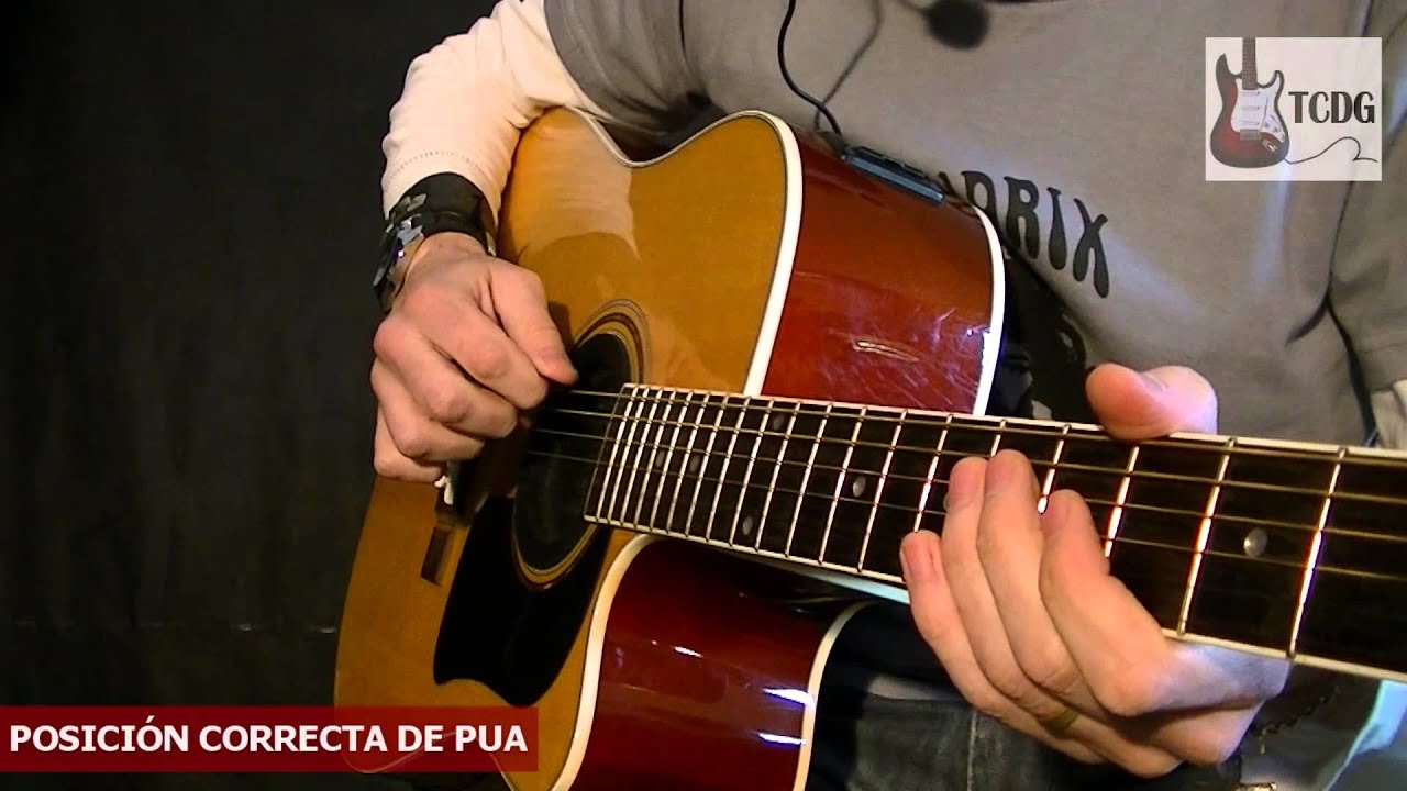 COMO TOCAR CON PÚA (PLUMILLA) / CURSO DE GUITARRA ACÚSTICA INICIAL: LECCION  7 (PARTE 1) TCDG - YouTube