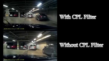 Short dashcam CPL filter test in low light