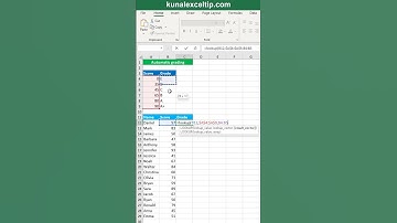 Automatic grading in excel