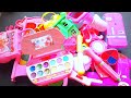 2:17 Minutes Satisfying With Unboxing Hello Kitty Barbie doll MAKEUP Set| Cute Stel Kitchen Set ASMR