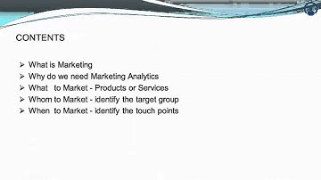 Marketing Analytics Overview