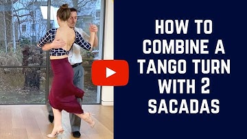 Easy tango turn with 3 sacadas combination (tango giro): leaders & followers steps