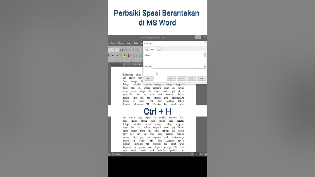 Perbaiki Spasi Berantakan Di MS Word #words #wordmeaning #msword #