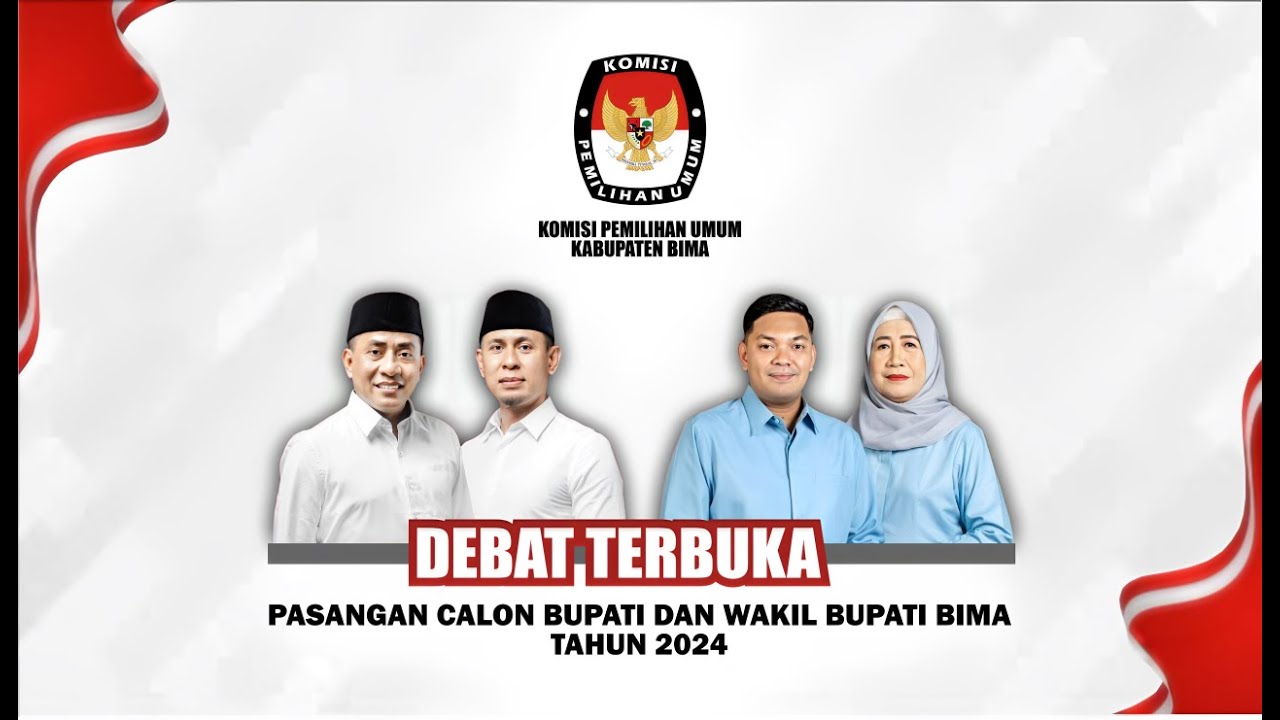Live Stream - DEBAT TERBUKA PASANGAN CALON BUPATI DAN WAKIL BUPATI BIMA TAHUN 2024
