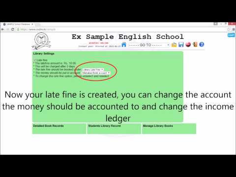 How to setup Library late fine