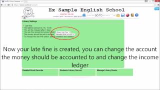 How to setup Library late fine