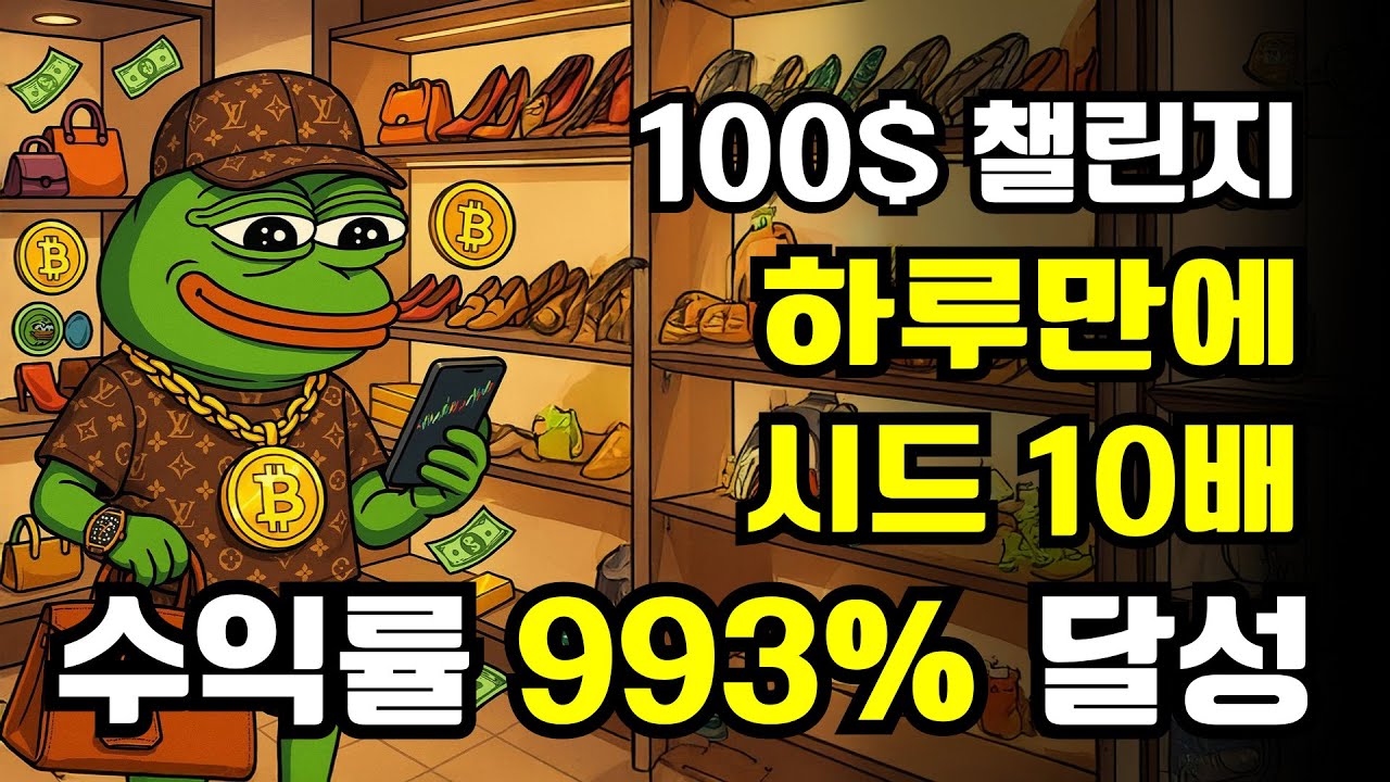 비트코인 100$ 챌린지 하루 만에 시드 10배, 수익률 993% 달성 - YouTube