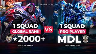 5 GLOBAL RANKED 2000++ vs 5 PRO PLAYER DI MOBILE LEGENDS ...
