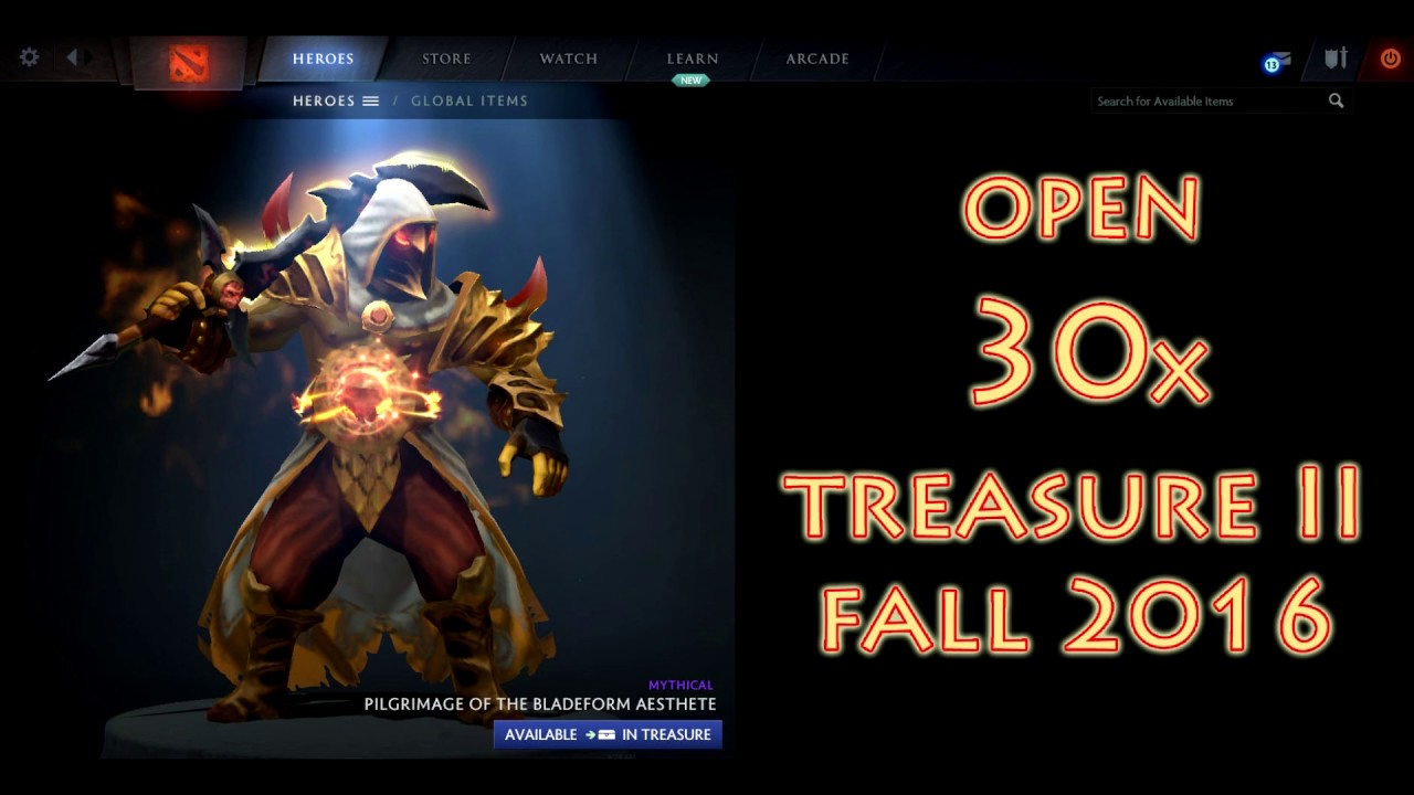Dota 2 Fall 2016 Treasure Ii 30x Chest Opening Golden