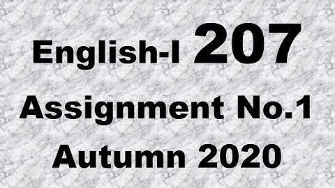 AIOU Code 207 Solved Assignment No.1 Autumn 2020