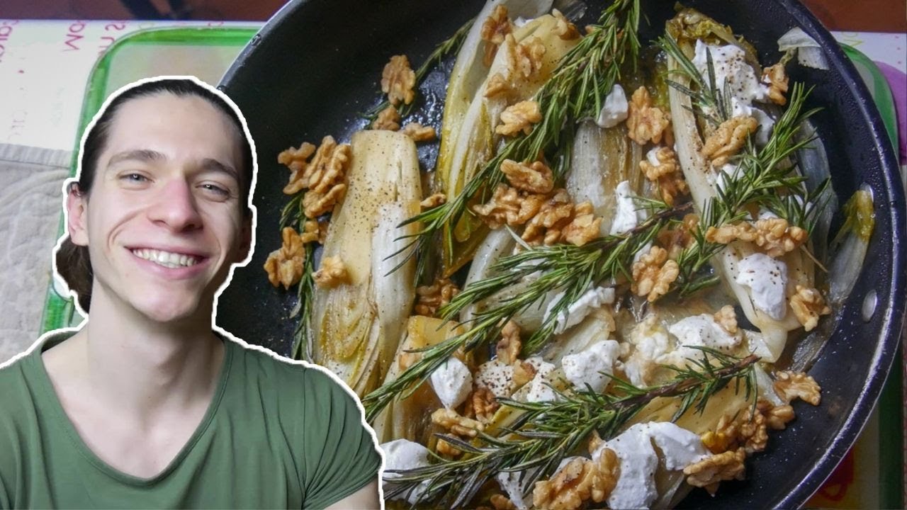 Endives Braisées au Miel, Chèvre & Noix (Chicon) - Sain & Délicieux