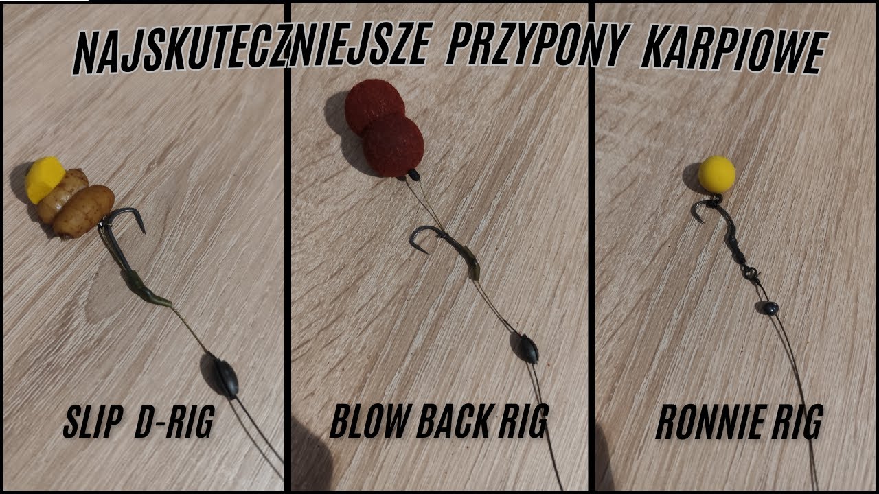 Najskuteczniejsze przypony karpiowe - (Slip D-rig , Blow back rig ...