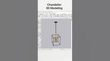 How to create Chandeliers in SketchUp #sketchuptutorial #sketchup #modeling #interiordesign