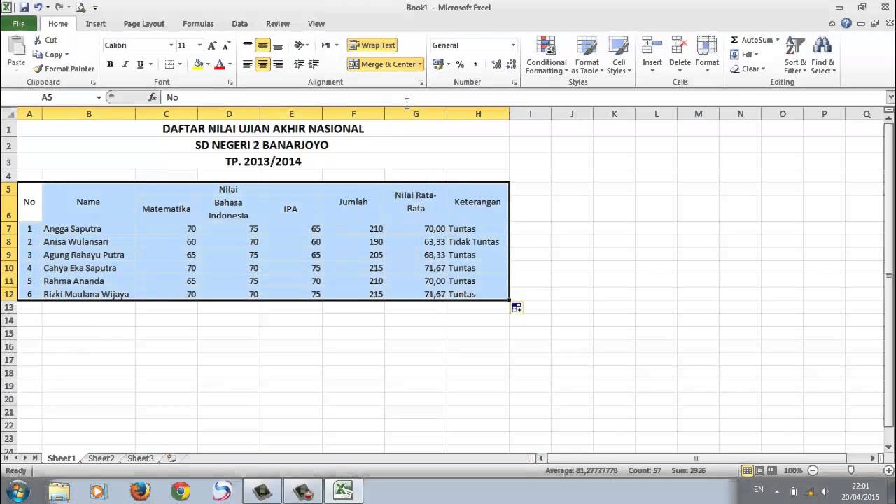 Cara Membuat Database Dalam MS. Excel - YouTube