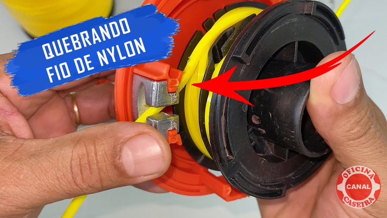 CARRETEL DE NYLON AUTOMÁTICO DA ROÇADEIRA QUEBRANDO O FIO CONSTANTEMENTE