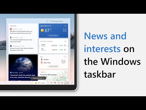 Introducing news and interests on the Windows taskbar