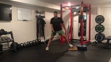 Matthew Ibrahim | DB 1-Arm Offset Slant Board Lateral Lunge