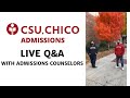 Live Q&amp;A with Admissions Counselors