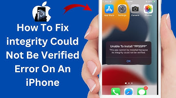 Integrity could not be verified iphone / How to fix integrity could not be verified in iphone 2024