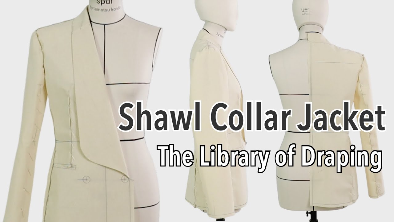 ジャケット・アウター scarf docking drape coat Shawl Collar Jacket 】The Library of Draping, Kondo's
