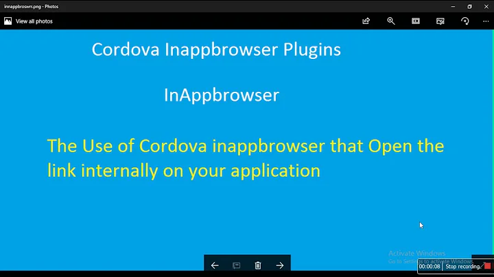 InAppbrowser plugin in Cordova application