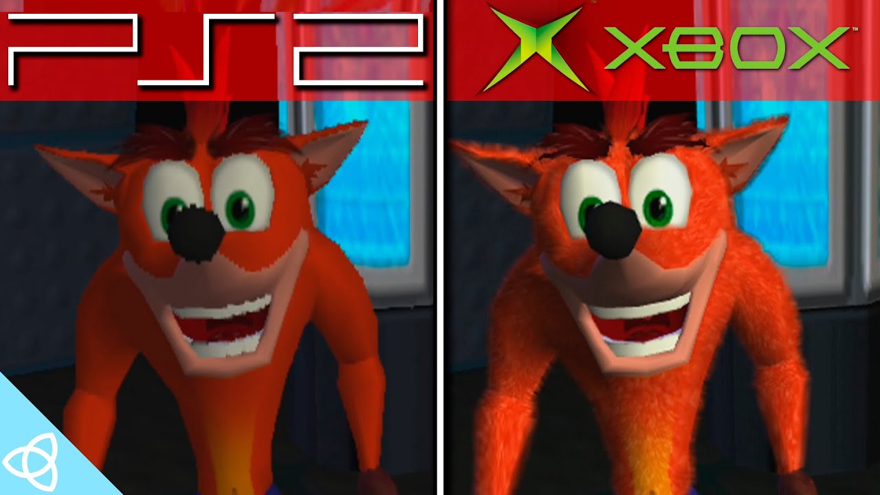 Crash Bandicoot The Wrath of Cortex   PS2 vs Xbox  Side by Side