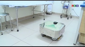 Robot vệ sinh khu vực cách ly Covid-19 | LONG AN TV
