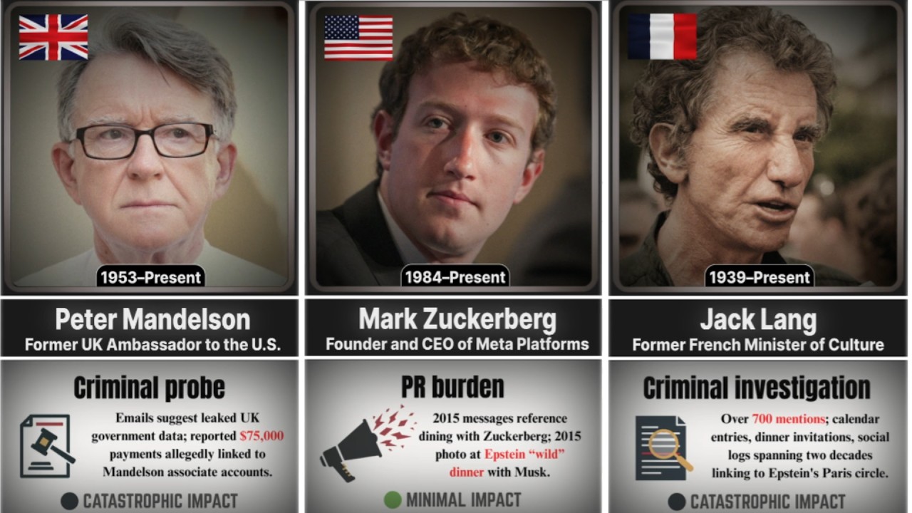 The Epstein Files and the 100 Most Powerful Figures