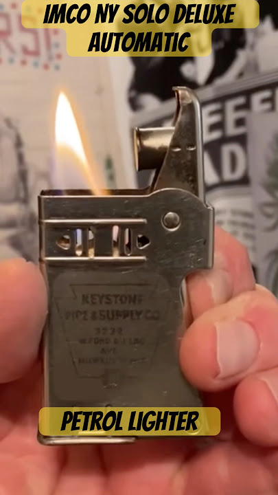 Imco NY SOLO DELUXE Squeeze Action Fully Automatic Petrol Lighter✌️ #Vintage #Tobacciana #Bygone
