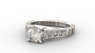 Keyshot2 Diamond ring Rendering